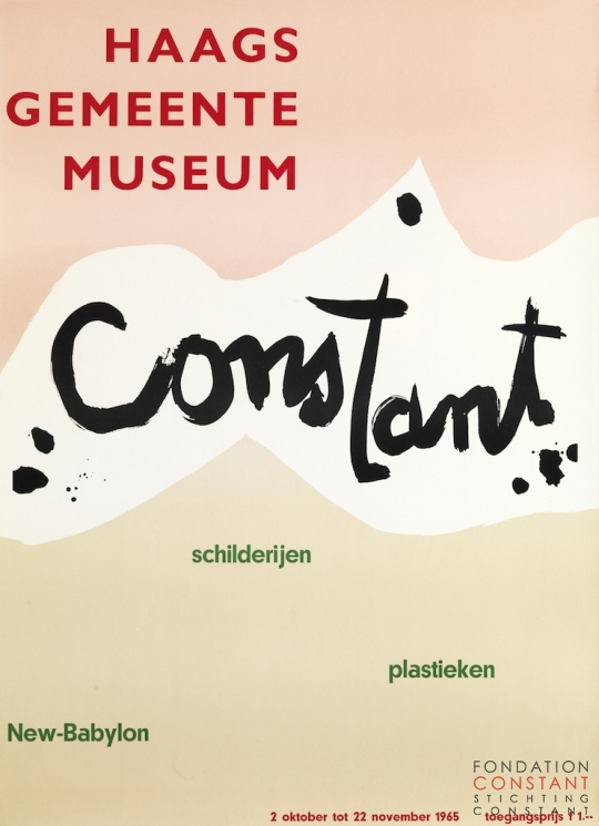 Poster exhibition Constant Nieuwenhuys — in den Hague in 1965